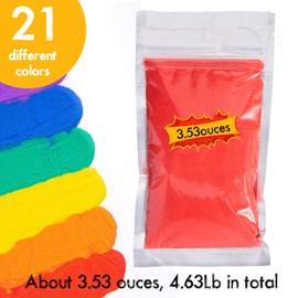 3 otters Colored Sand for Crafts, Sand Art Kits for Kids Sensory Table Supplementary Art Painting, DIY Vase Filler, Kids Party Favors (21 Bags, 4.63Lb Total)