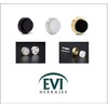 EVI Herrajes Wall Mounted Door Stop,Black Laquered - Black Rubber,24x14mm,04020524TPMNG