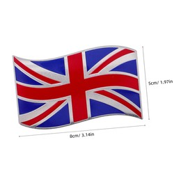 NOLITOY 2PCS Patriotic Flag Shape Car Stickers Metal Decals for Cars Trucks Motorcycles Easy Installation Unique Vehicle Decoration Fit for Auto Body