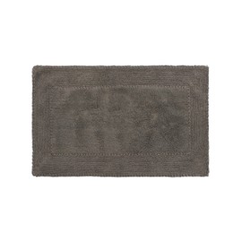 Laura Ashley Ruffle Cotton 20" x 34" Bath Rug, Dark Gray
