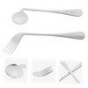 TOVINANNA 4 Sets Angled Fork Spoon Set Lightweight Ergonomic Eating