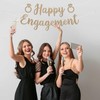 Pre-Strung Happy Enagment Banner - NO DIY - Gold Glitter