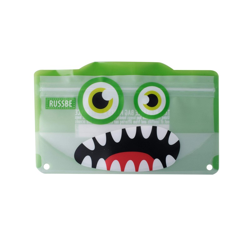 Russbe 18729 Monster Reusable Snack & Sandwich Bags (Set of