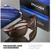 Xagger Polarized Wrap Around Sport Sunglasses for Men Women Running