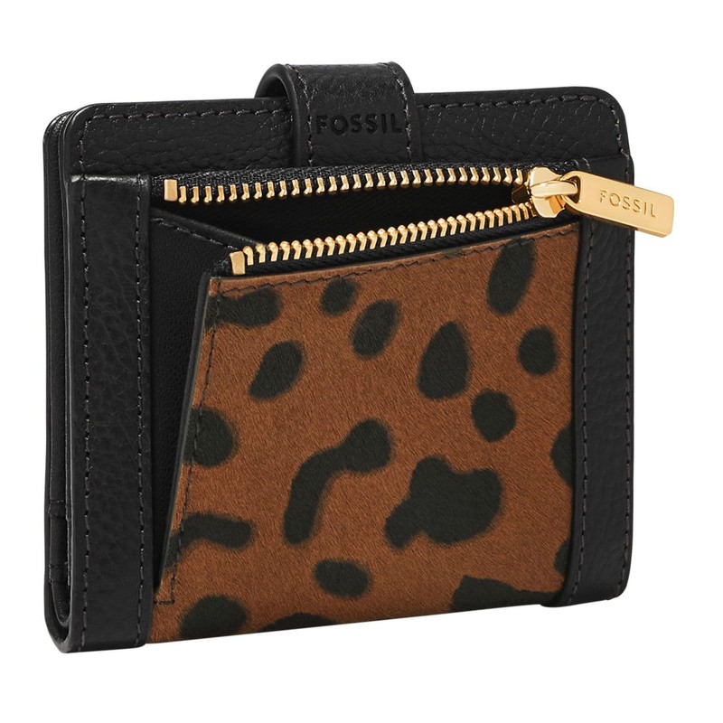 Fossil Harwell Small Tab Bifold Leopard, leopard