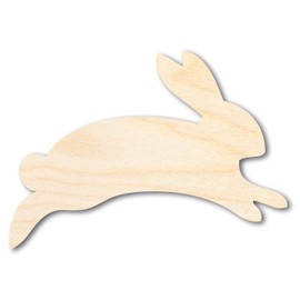 Unfinished Wood Cute Bunny Shape Easter Spring Kids Craft up to 46" DIY 3" / 1/8"