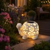 Solar Turtle Garden Statue with LED Light for Outdoor Décor