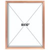 Frametory, Floating Picture Frame 8x10 - Rose Gold Aluminum Metal