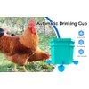 Large Blue Automatic Chicken Waterer Cups DIY Poultry Chicken Waterer