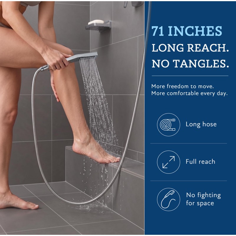G-Promise All Metal 10" Dual Square Shower Head Combo |