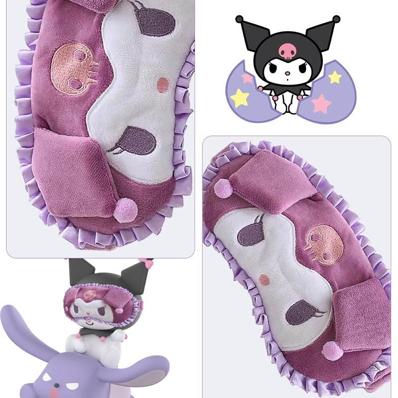 GHDVOP Chromium Eye Mask, Funny Goods, Anime, Cute Character, Fluffy,
