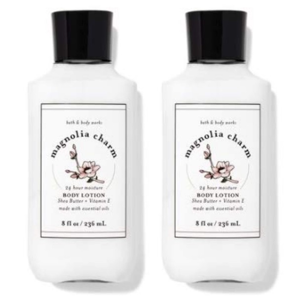 Bath and Body Works Gift Set of of 2 - 8 Fl Oz Lotion - (Magnolia Charm)