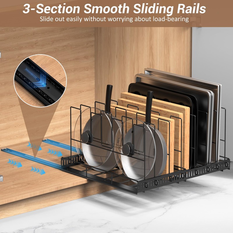 Housolution Pull Out Large Baking Tray and Cookie Sheet Organizer,
