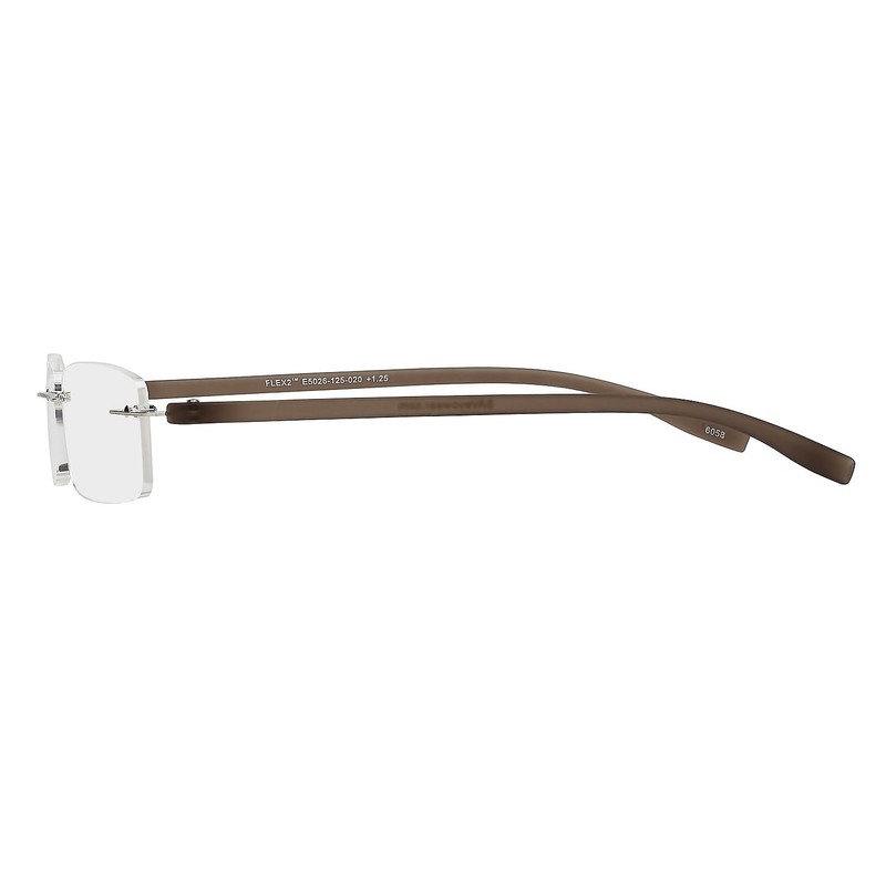 SAV Eyewear Men's Flex 2 5026 Gray Reading Glasses, 2.5