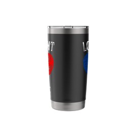 France Flag Heart Lormont City Stainless Steel Insulated Tumbler