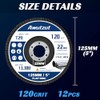 Awutzut Flap Discs 125mm 120 Grit Grinding Discs T29 for