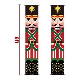 Vylotrix Christmas Decorations for Outdoor, Porch Sign, Door Banner for Home, Indoor and Outdoor Christmas Decoration, Wall, Front Door (Christmas Nutcracker)