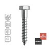DOJA Barcelona Hexagon Wood Screws Assorted Screws Pack 50-5 x