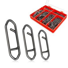 330PCS Fishing Speed Clips, High Strength Stainless Steel Speed Clips for Fishing Lures Quick Change, Quick Snap Connector Tackle for Freshwater and Saltwater(S: 110PCS, M: 110Pcs, L: 110Pcs) (Silver)