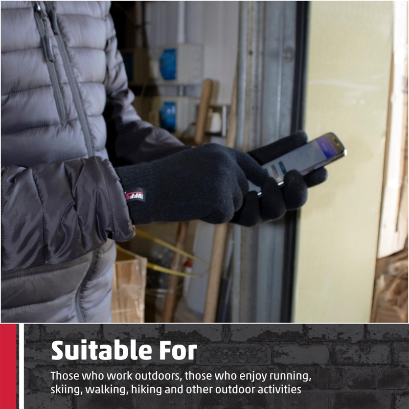 TuffStuff Men's 605 Touch Screen Glove, Black, One Size