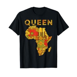 African Attire for Women Tops Girls Kente Afro African Queen T-Shirt