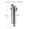TECHTONGDA Brand New Stainless Steel Front Filter House Waterway Filter