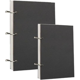 GYWHOOFT 2 x drawing notebook, sketchbook A4 + A5, drawing notebook, sketch pads, binding rings, Kafka cover, 35 pages, children, adults, professionals, 160 g/m² photo album, drawing