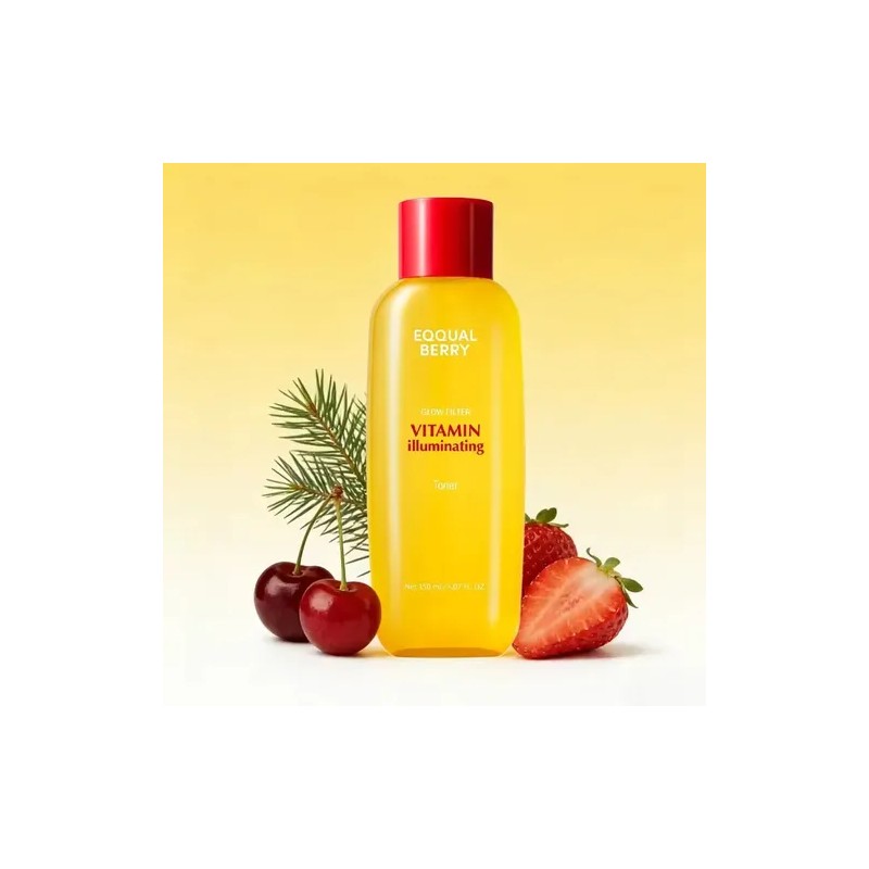 Tónico Facial Iluminador Con Vitamina C Eqqqual Berry