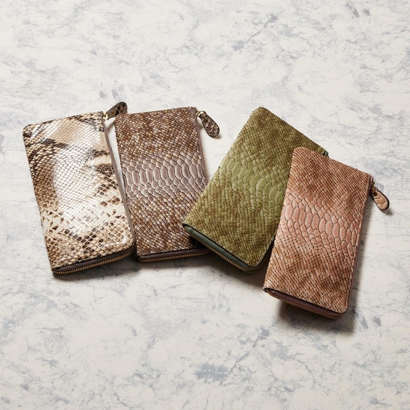 [VOICE] Align Align Italian Atema Cowhide Leather Women's Long Wallet,