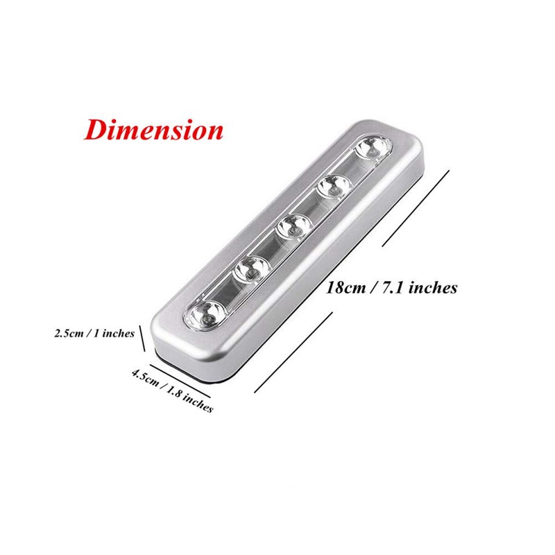 Pack de 4, Wefond DIY Stick-on 5 LED Touch Tap