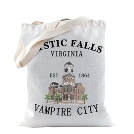 TSOTMO Vampire Gift Mystic Falls TV Show Merchandise Falls Virginia Tote Bag Feeling Epic Gift (MYSTIC 1864)