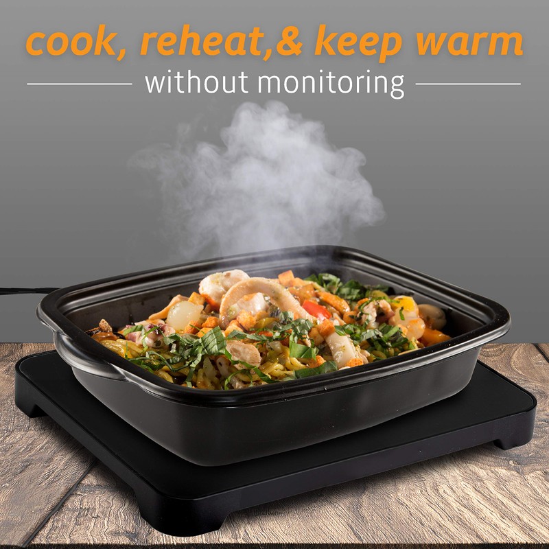 HOTLOGIC Mini Portable Electric Lunch Box Food Heater with Glass