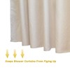 YISURE No Hook Shower Curtain Linen Style, Beige Heavy Duty