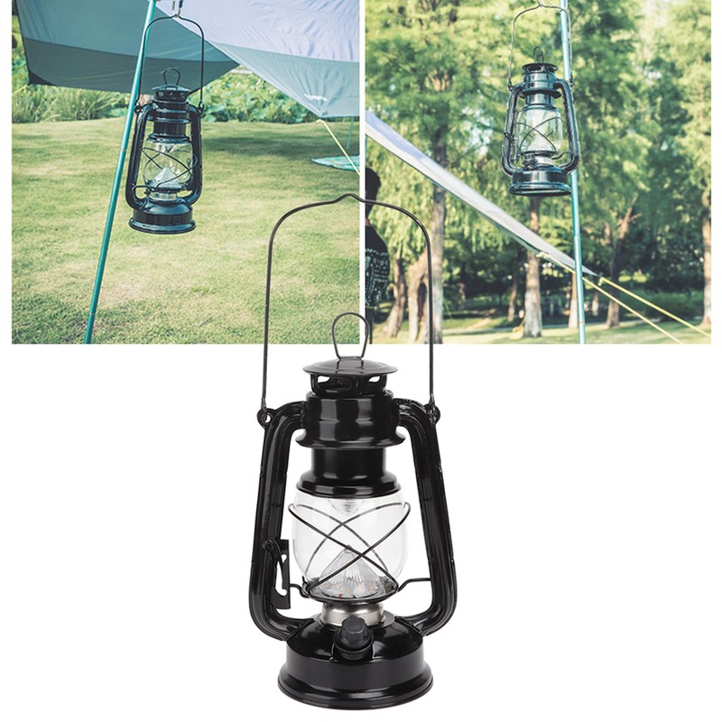Vintage Camping Lantern 24h Battery Life USB Charging Detachable Lampshade