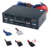 SDKDZKG 5.25 Inch PC Multifunctional Dashboard Media Front Panel Audio,with
