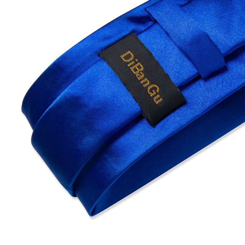 DiBanGu Solid Tie - Conjunto de corbata y pañuelo de