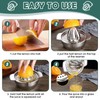 QGGTQG Lemon Squeezer Citrus Juicer Stainless Steel with Container 300