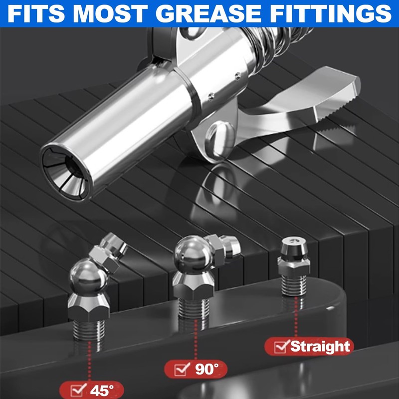 zavcurp Grease Gun Coupler, Grease Joint Fittings, Quick Lock Double