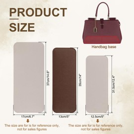 PATIKIL Felt Base Shaper 14x5 Inch, Bag Bottom Shaper Pad Purse Liner Board Insert Arc Corner for Handbags Tote Crossbody Bag Backpack, Brown