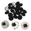 SHINEOFI 20pcs Black Sewing Buttons - Metal Shank Fabric Covered