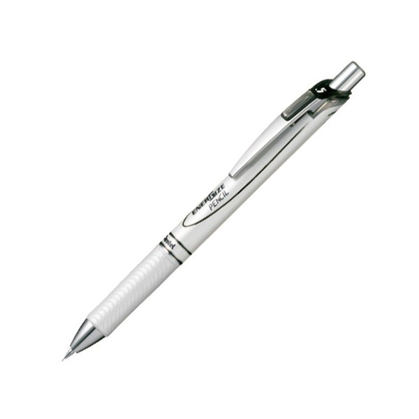 Pentel Mechanical Pencil, Energize, 0.5mm, Pearl White & Black (PL75-AW)