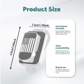 Kutyun Sunglass Holder for Car Visor, American Flag Ticket Card Glasses Clip, Multi-Function Ticket Card Clip with Upgrade Metal Flag Personality Modeling, Universal Car Visor Accessories for All Car