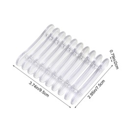 yueton 2 Pack Plastic Bar Soap Holder Clear Soap Tray Self Draining Soap Dishes Nail Art Pen Holder for Shower, Bathroom, Kitchen, Hotel, Nail Salon