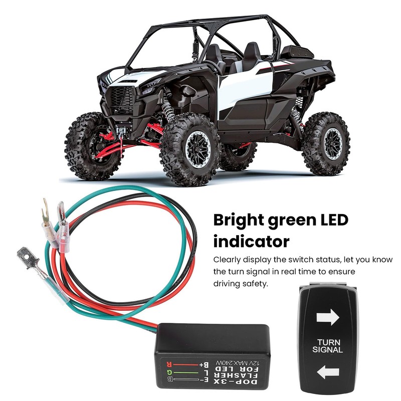ON Off ON Turn Rocker Switch, LED Indicator Easy Wiring