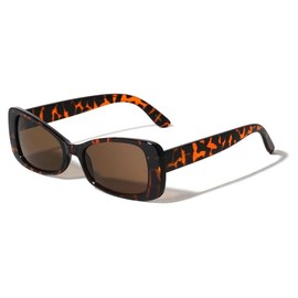 Wide Diagonal Square Thick Edge Frame Sunglasses (Brown Demi)