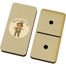 Azeeda 'Happy St. Patrick's Day with Leprechaun ' Domino Set & Box (DM00048062)
