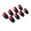 Jovono False Nails Black Red Fake Nails Long Head Nails