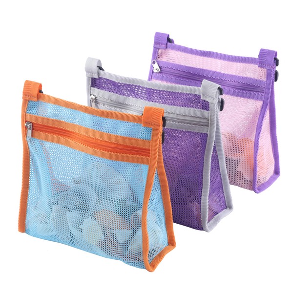 LEAFOREST Mesh Beach Bag for Collecting Seashell Sand Toy Seashell