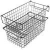 Home-Complete Nesting Storage Bins Stackable Wire Baskets, Set of 2,