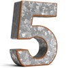 CraftyCrocodile 7" Galvanized Metal Numbers for Wall Decor - 3D